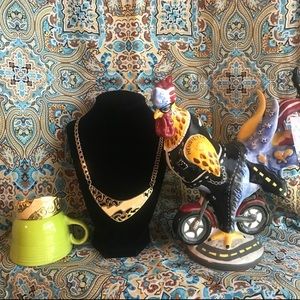 1970's bib necklace and bracelet YOU ARE NOT BUYING MY ROOSTER. Sigh